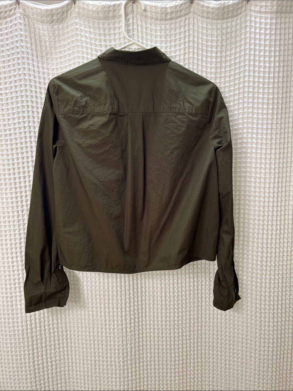 Banana Republic Olive Pintuck Button-Front Blouse - Picture 5 of 6